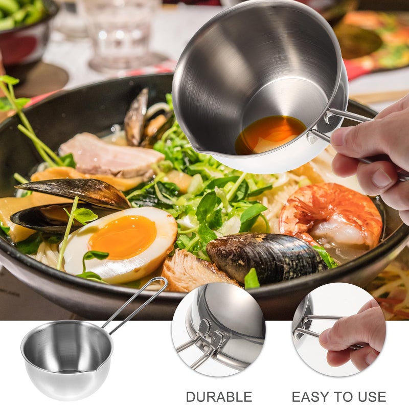 304 Stainless Steel 300ml Induction Saucepan With Scale For Oil Milk Cooking - Image 5