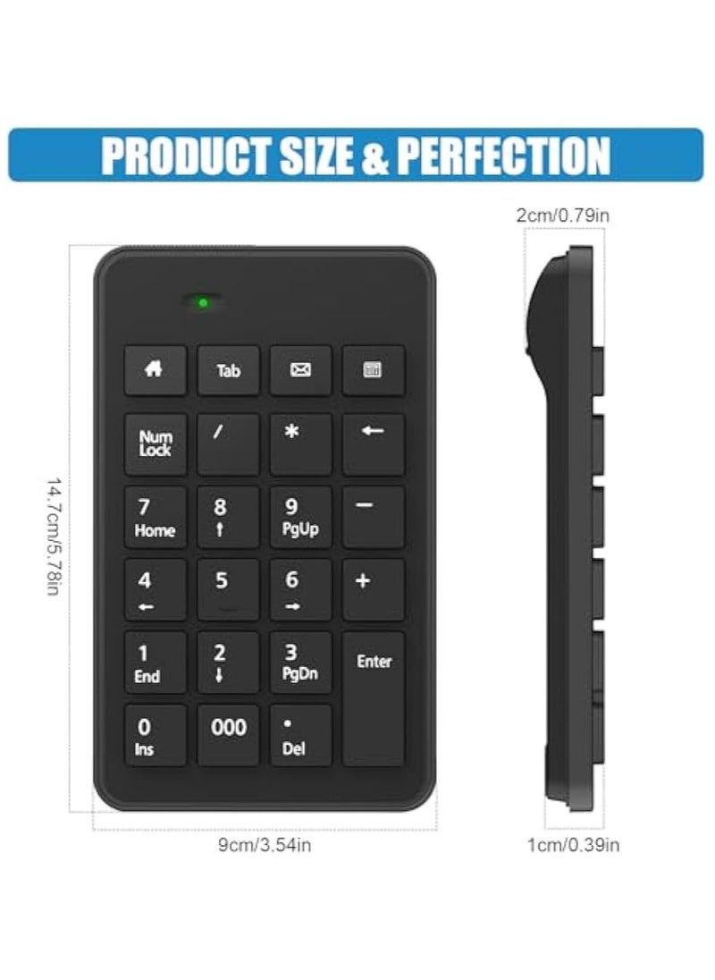 Generic Oneezo Wired USB 23 Keys Numeric Slim Mini Number Keypad With 4 Office Hotkeys  - Image 4