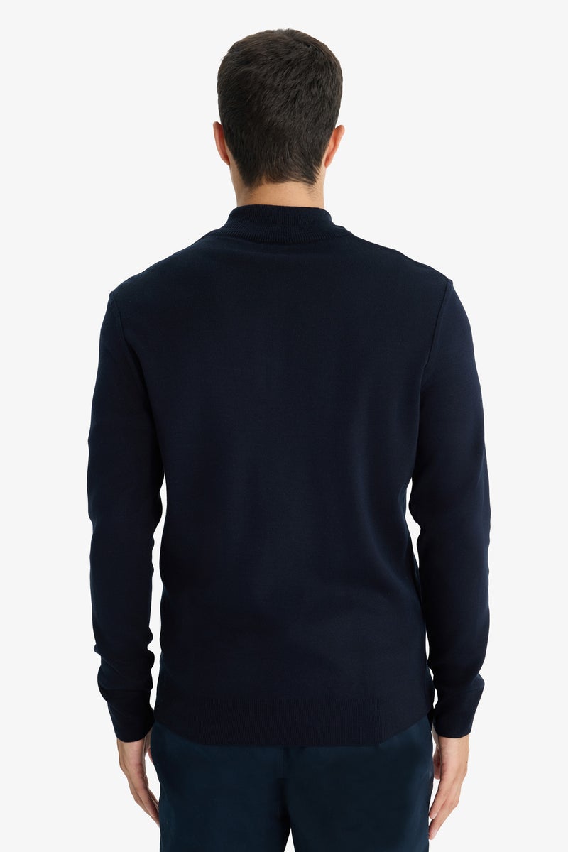 DeFacto Blue Man Knitwear Pullover Casual - Image 4