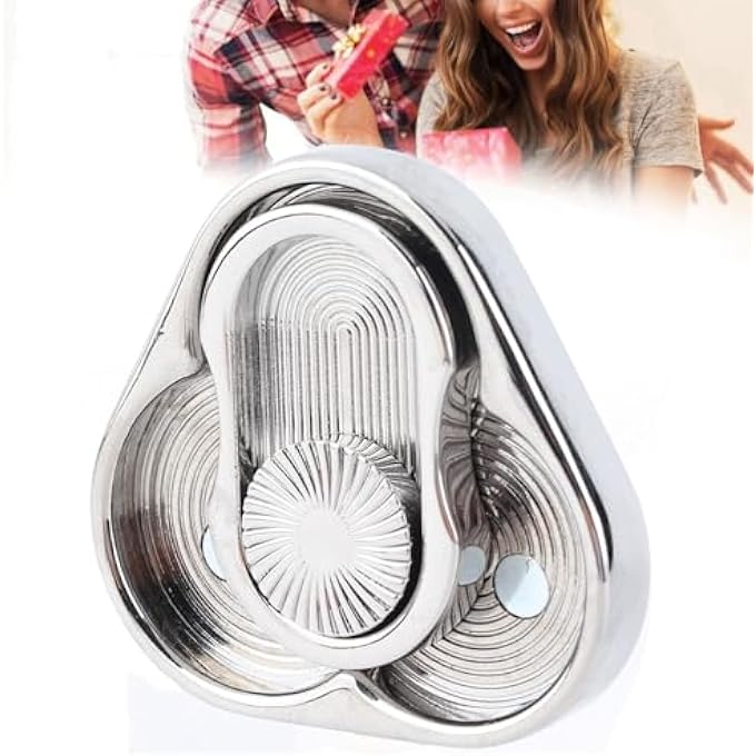 Jectse Unique Texture Metal ADHD Rotation Push Slider Stress Relief Toy for Anxiety and Low Concentration, Compact Design for Office and Travel - Image 5