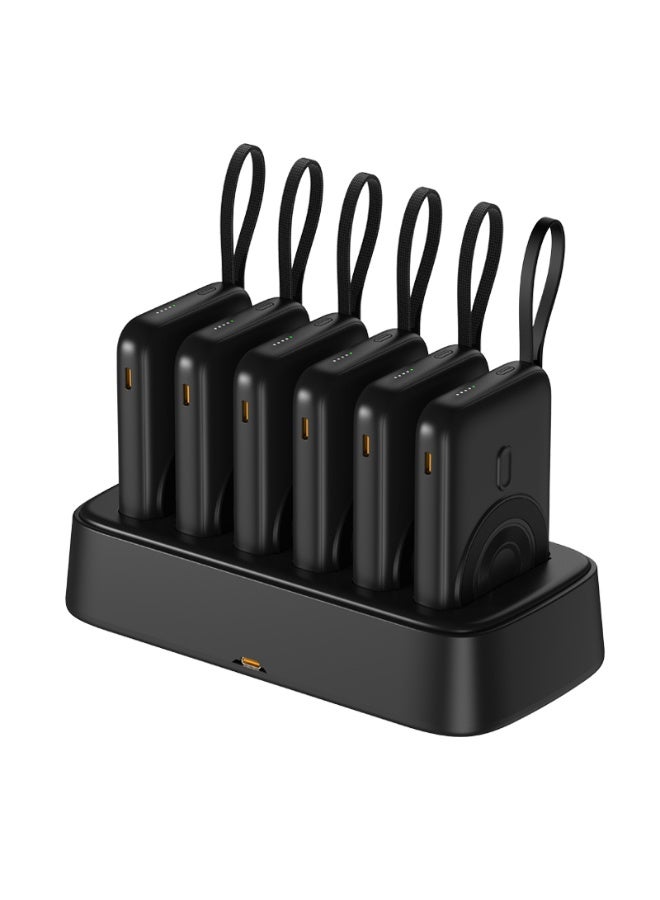 Domars Magnetic Power Bank 6-in-1 Charging Combo 6 X 10000mAh Magnetic Power Bank, 15W Magnetic Wireless Charging 22.5W Super Built-in Fast Charging Cable Type-C Cable LED Display, Includes Charging Cable, Travel Charger External Battery Pack Compatible For iPhone 17/16/15 Series and Android - Image 2