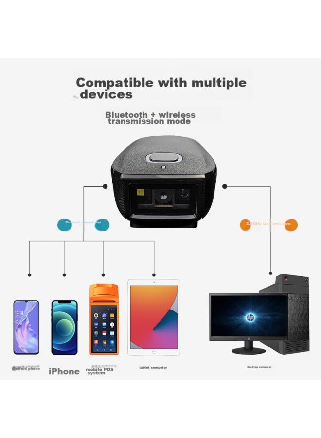 Nteumm Wireless 1d Bluetooth Scanner Gun, Supermarket Cashier Express Delivery Gun, Yundao Scanner, Barcode Universal Scanner Gun C740 - Image 4