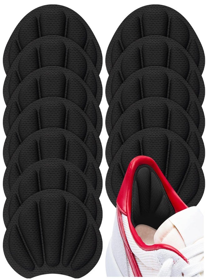 ZHBDMGK Shoe Heel Pad, 12Pcs Mesh Self-Adhesive Heel Pads, Reusable Black Back of Heel Cushion Pads for Women Men Shoes Too Big - Image 1