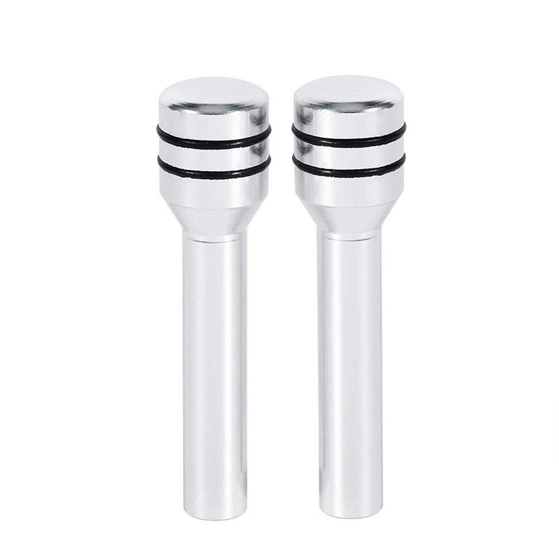 comfrt 2PCS Interior Door Lock Knob, Door Lock Pins Cover Aluminum Interior Door Lock for Car(Silver) Car Door Lock Knobs - Image 1