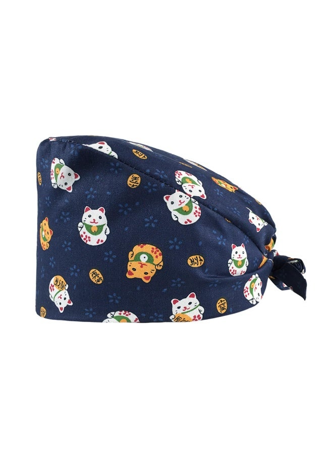 Women's Cotton Surgical Headwear, Adjustable Scrub Cap with Cartoon Print - Image 2