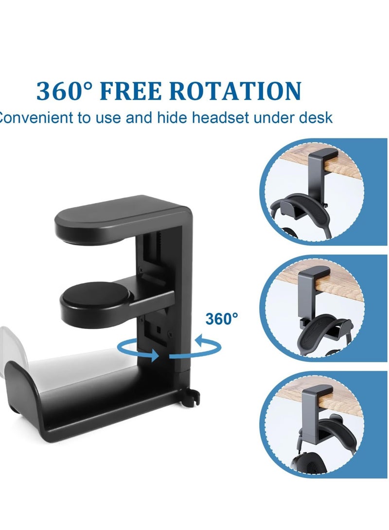 Clip-On Headphone Stand | Desktop Hanging Headset Holder | No Drilling Required, Space-Saving, Durable Design for Gaming & Office Use  - Image 2