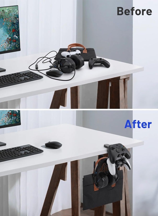 Clip-On Headphone Stand | Desktop Hanging Headset Holder | No Drilling Required, Space-Saving, Durable Design for Gaming & Office Use  - Image 4