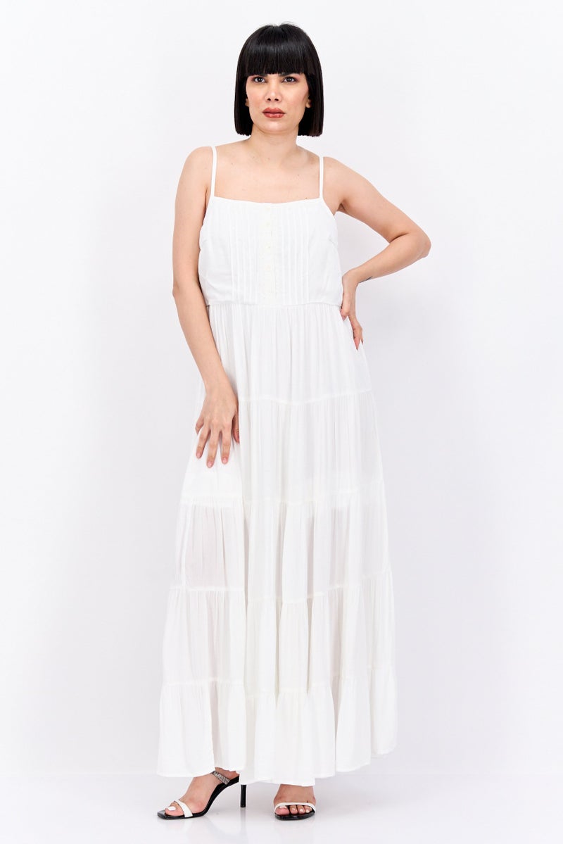 Jessica Simpson Women Solid Maxi Dress, White - Image 1