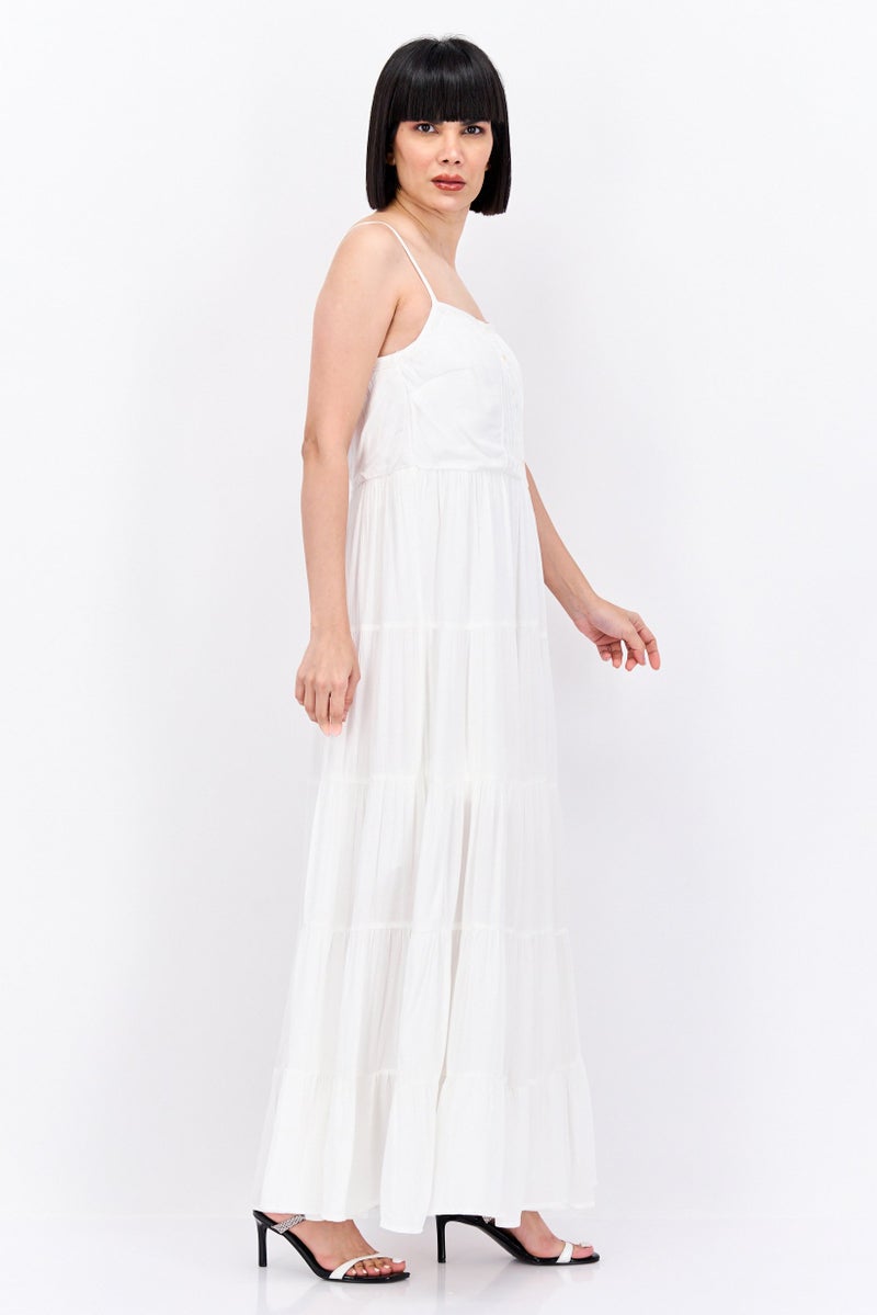 Jessica Simpson Women Solid Maxi Dress, White - Image 2