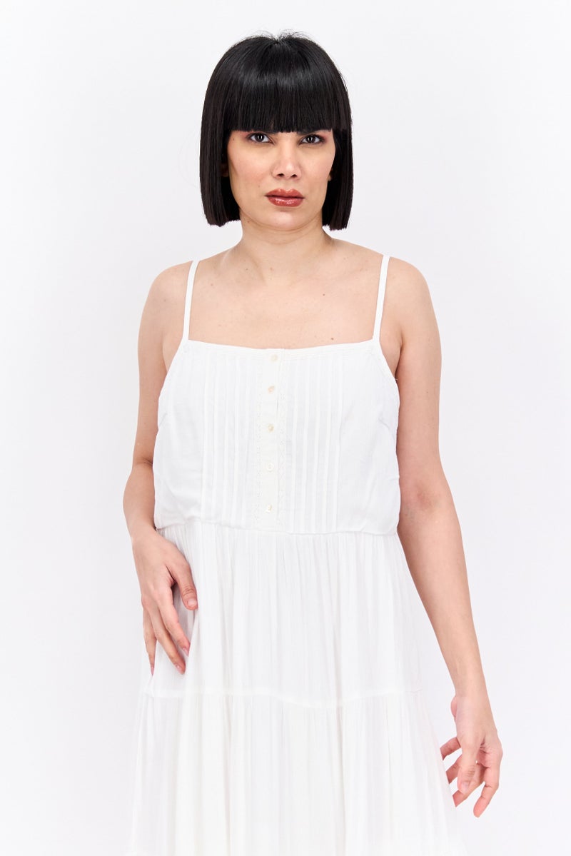 Jessica Simpson Women Solid Maxi Dress, White - Image 3