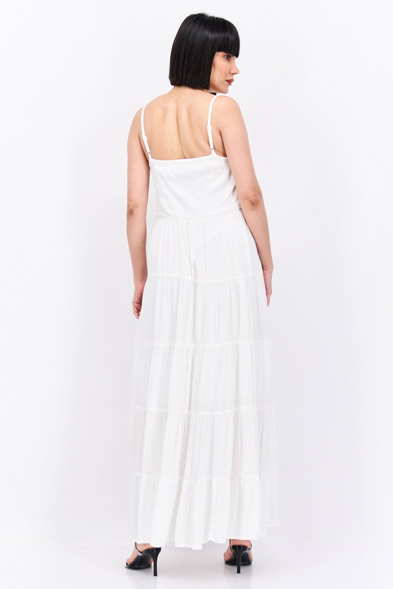 Jessica Simpson Women Solid Maxi Dress, White - Image 4