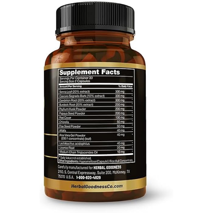 Herbal Goodness 15 Day Detox Capsules (60caps) - Natural Body Detox, Colon Cleanse Support, Gut Health Detox Supplement, Liver and Kidney Support | Non GMO, Gluten Free, Vegan-Friendly - Made in USA - Image 2