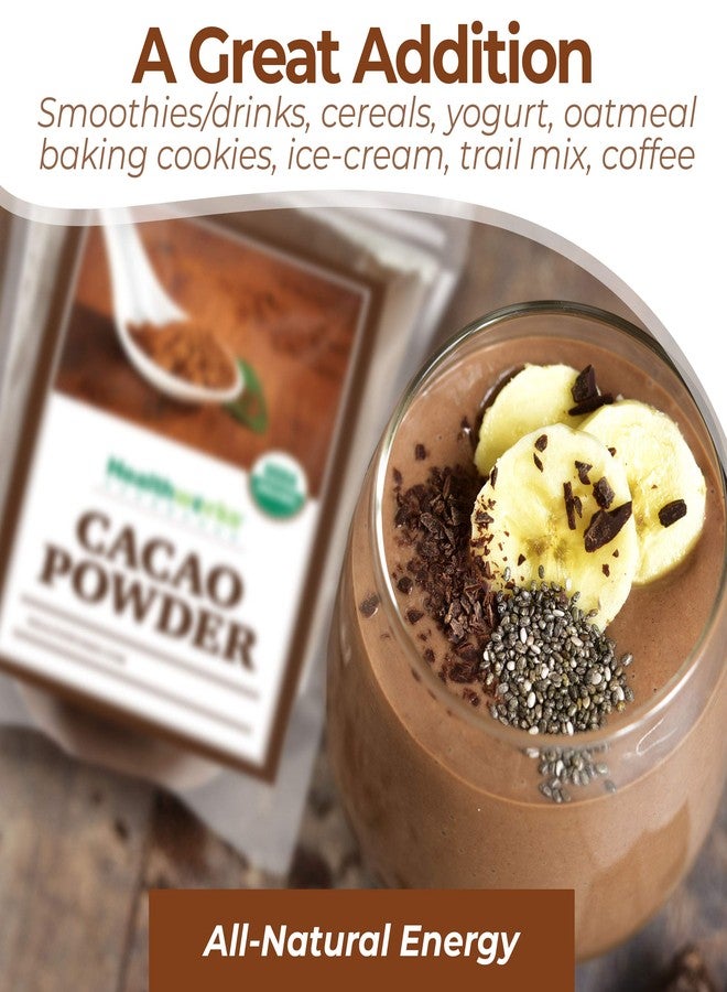 Healthworks Cacao Powder (16 Ounces / 1 Pound) | Cocoa Chocolate Substitute | Certified Organic | Sugar-Free, Keto, Vegan & Non-GMO | Peruvian Bean/Nut Origin | Antioxidant Superfood - Image 4