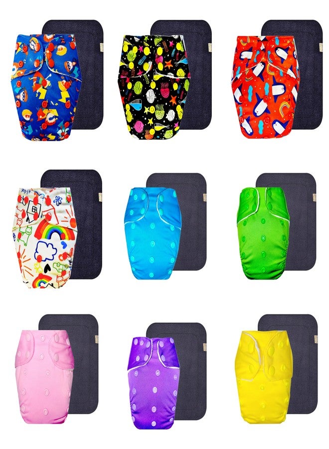 حفاضات دمبلدو القماشية الممتازة مع حشوة سوداء (عبوة من 9) | ناعمة ولطيفة | تسمح بمرور الهواء | سريعة الجفاف | موثوق بها من قبل الأمهات | من 3 أشهر إلى 3 سنوات | مناسبة للجنسين - Image 1