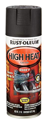RUST-OLEUM 12 Oz Flat Black High Heat Automotive Spray Paint [Set of 6] - Image 4