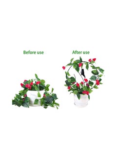 SYOSI 2 Pcs Iron Garden Trellis for Climbing Plants, 13.6" Rust Proof Small Trellis for Indoor Potted Plants, Round Circle Trellis with Bird, Metal Vine Plant Support Trellis for Vines   Black  - Image 2