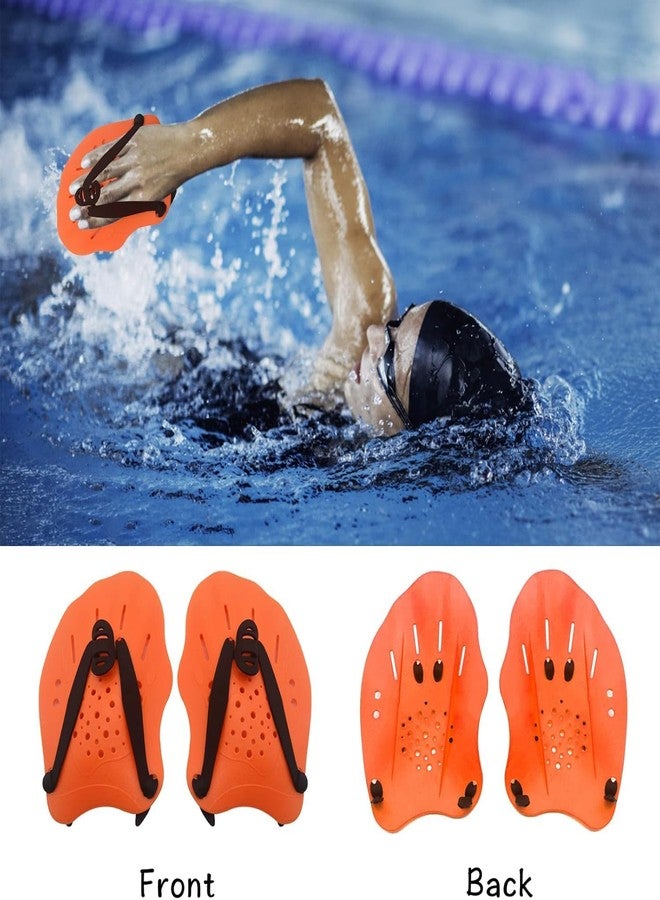 SPOCCO | Swimming Hand Paddles Training Paddles with Adjustable Straps Swimming Fins Hand Paddles Gloves for Swim Training Water Resistance, Swimming Gear for Kids, Youth, Women, Men - 03 - Image 4