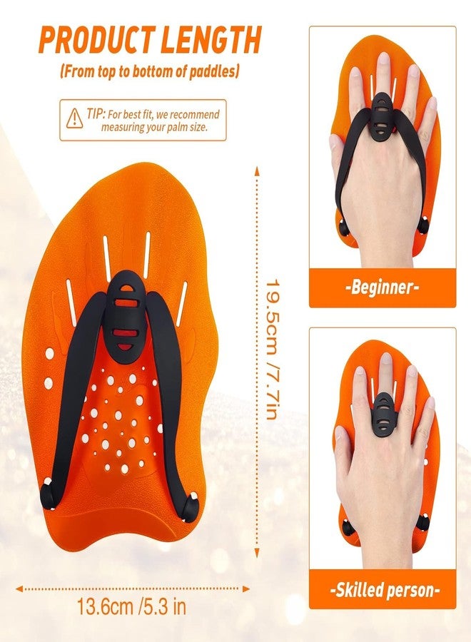 SPOCCO | Swimming Hand Paddles Training Paddles with Adjustable Straps Swimming Fins Hand Paddles Gloves for Swim Training Water Resistance, Swimming Gear for Kids, Youth, Women, Men - 03 - Image 2