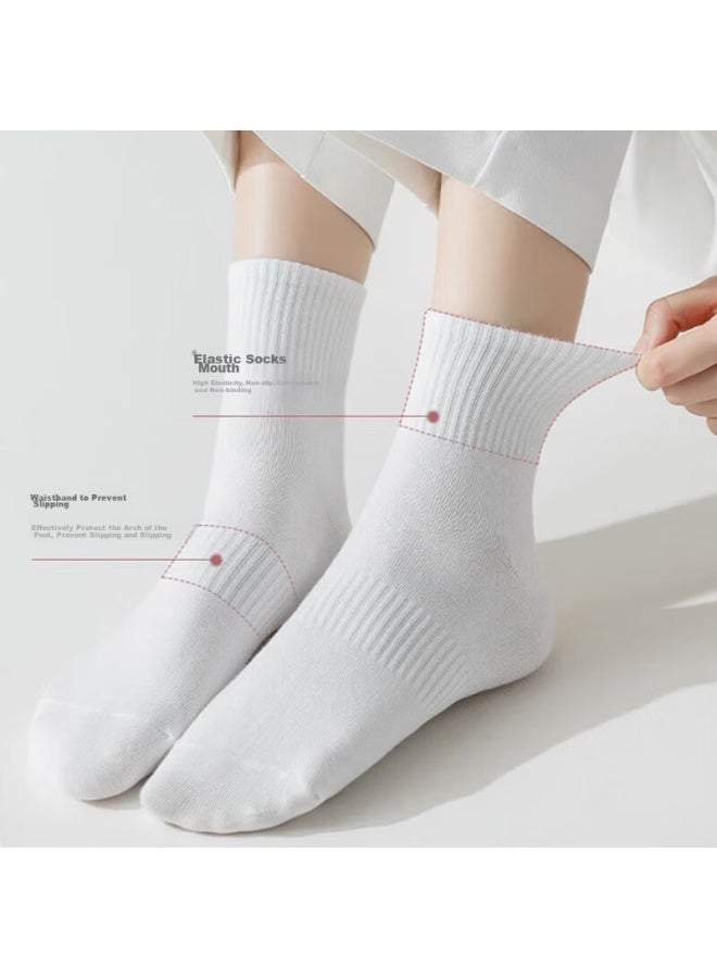 Cotton Thirteen Mianshisan Zhuji Men's Mid-calf Socks, Autumn And Winter Men's Socks, Business Solid Color, Trendy Long Tube Sports Socks, 8 Pairs - Image 3