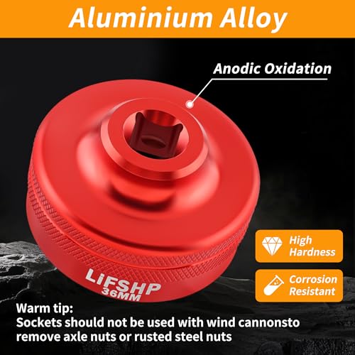 LIFSHP 36mm Oil Filter Socket, Oil Filter Removal Tool For Ford F250,BMW,Mini,Volvo,VW,Porsche Vehicles-Car Accessories-Red - Image 5