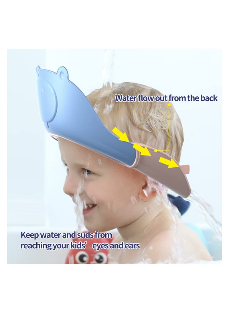 SYOSI SYOSI Baby Shower Cap, Adjustable Shower Bath Visor Hat for Toddler Kids Hair Washing and Bathing, Waterproof Shampoo Cap Protect Ears and Eyes  - Image 2