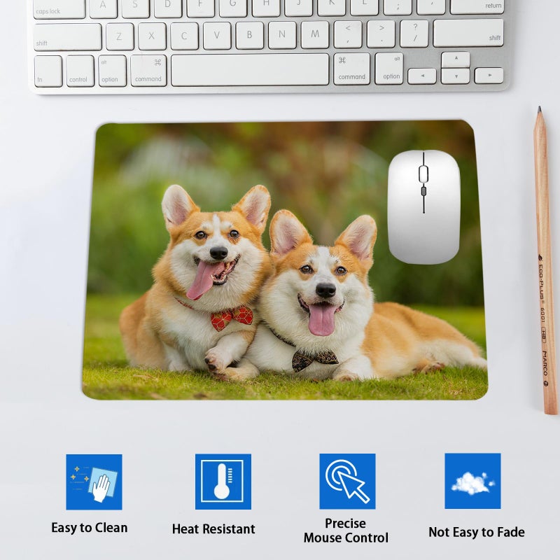 OKBA 40 PCS White Mouse Pad 3mm Thick for Heat Press Printing,Bulk Mousepad Blanks for Heat Transfer Crafts 22x18x0.3CM - Image 4