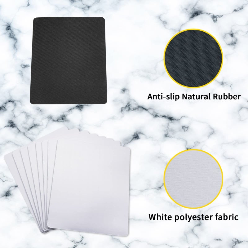 OKBA 40 PCS White Mouse Pad 3mm Thick for Heat Press Printing,Bulk Mousepad Blanks for Heat Transfer Crafts 22x18x0.3CM - Image 3