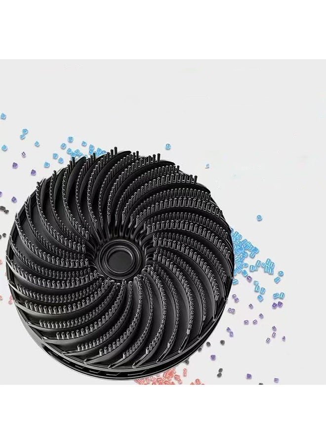 جسم السيليكون فرشاة، جسم مقشري رقيق غسل في الدش السيليكون لوفة مع شعير جلدي سهل، طويل الأمد، وأكثر نظافة من الدش التقليدي لوفاه 1 باك، أسود - Image 3