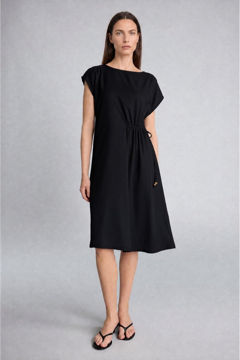 DeFacto Black Woman Regular Fit Round Collar Dress Casual - Image 1