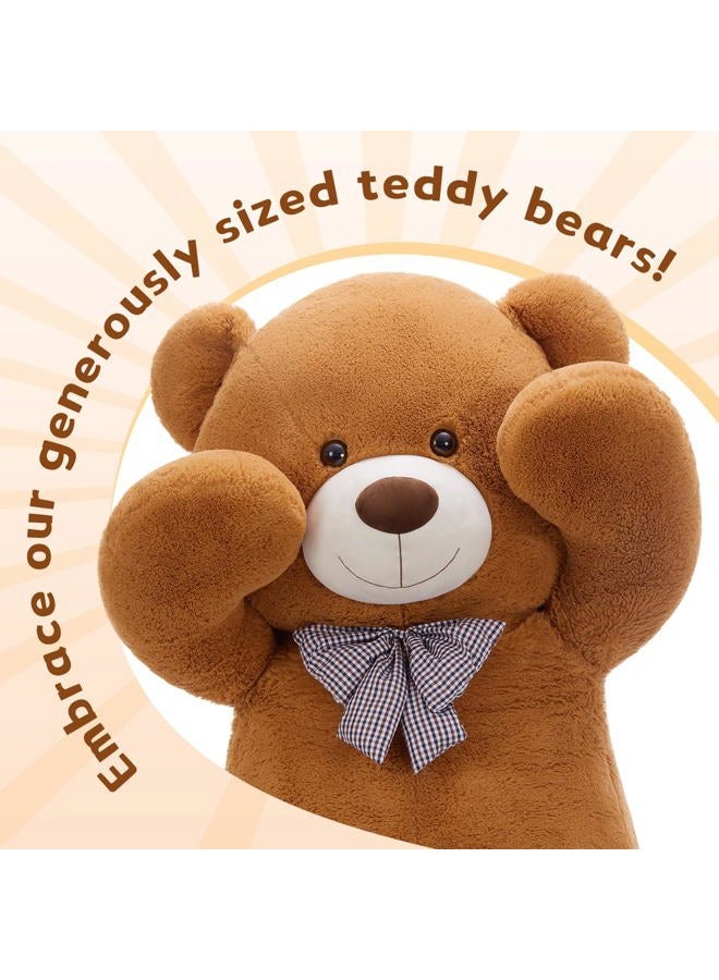 MaoGoLan Giant Brown Teddy Bear 4 Feet,Adorable and Cuddly Big Bear Stuffed Animal 47", Classic Teddy Bear Plush Gift Decoration for Baby Shower,Party,Birthday,Valentines Day - Image 4