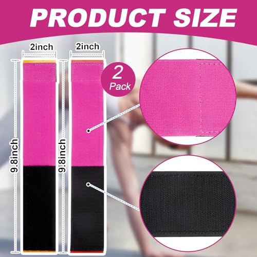 Shappy 2 Pairs Gymnastics Sticky Toes Tumbling Equipment, Cheer Coach Essentials, Back Handspring Helper for Stunt Coach, Athlete Adjustable Bands, Help Training Back Flip Tuck(Pink) - Image 3