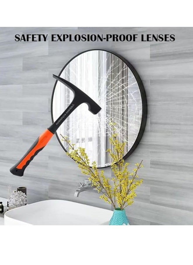 Generic - Bathroom Mirror, Wall Mounted Round Mirror with Metal Frame for Vanity Makeup, Modern Wall Mirror for Wall, Bathroom, Hallway, Living Room Wall Decor (Gold, 83*51cm) - Image 1