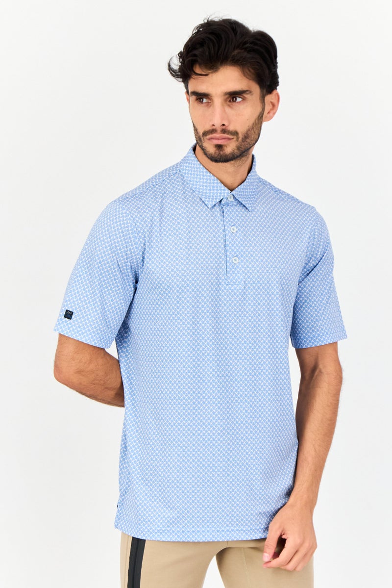 Greg Norman Men Sportswear Fit Short Sleeve Outdoor Polo Shirt, Multicolor  - Image 1