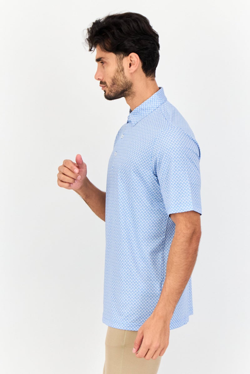 Greg Norman Men Sportswear Fit Short Sleeve Outdoor Polo Shirt, Multicolor  - Image 4