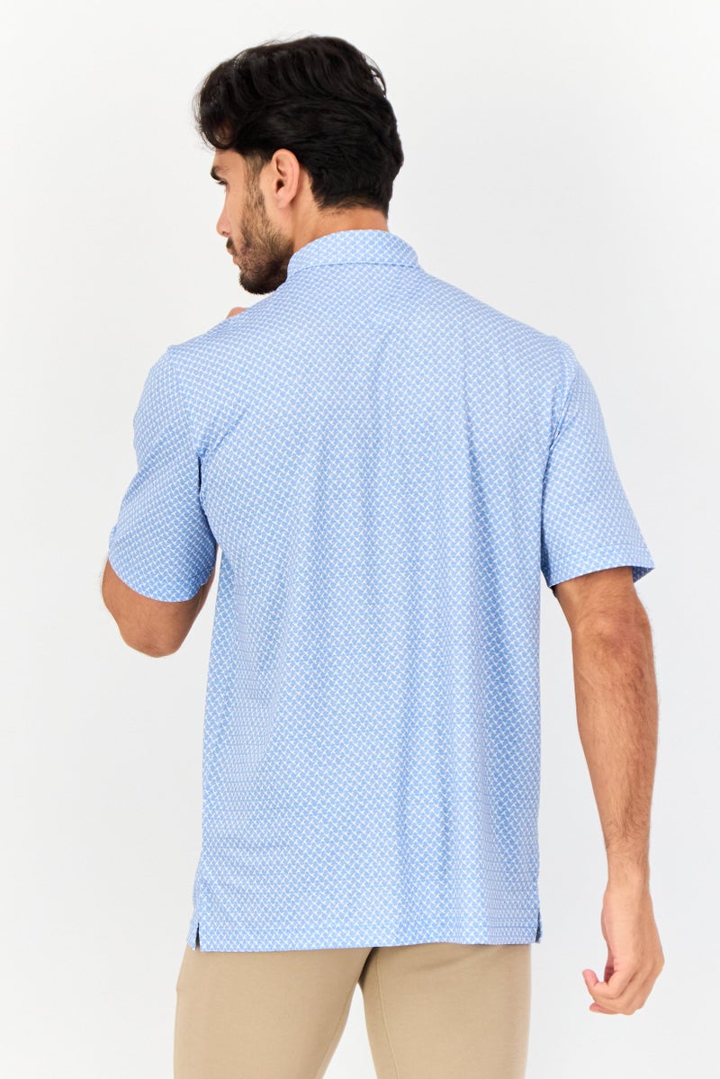 Greg Norman Men Sportswear Fit Short Sleeve Outdoor Polo Shirt, Multicolor  - Image 2