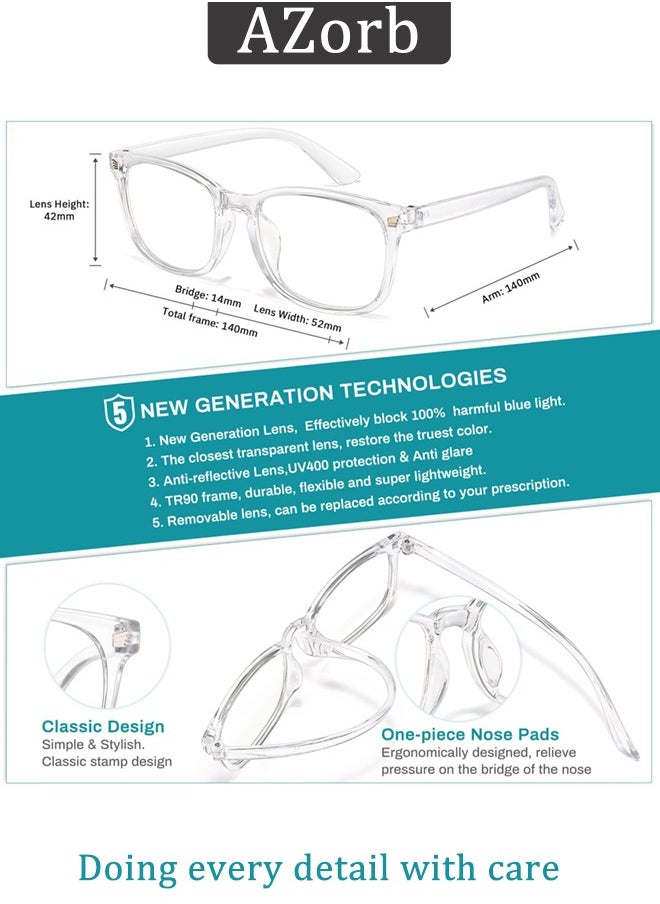 AZorb - Blue Light Glasses for Men and Women, Filter Blue-light Blocking Eyeglasses Ultra Light Reading TV PC Phone Computer Fashion Gaming Eye Glasses - Image 1