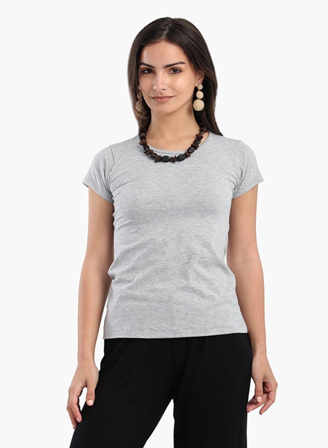 Carina Round Neck Solid Top - Image 1
