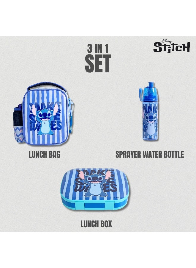 Disney Stitch Make Some Waves 3-In-1 Smash Lunch Bag, Water Bottle And Lunch Box Set - Image 3