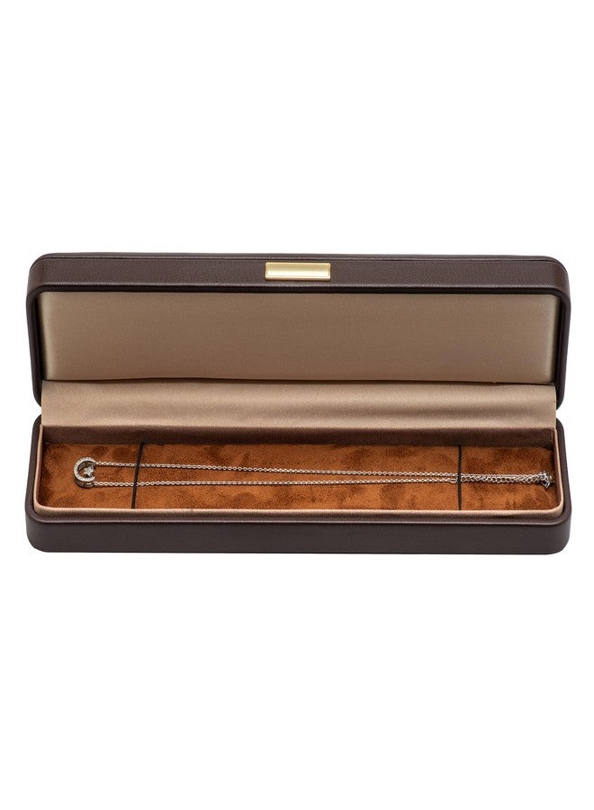 COSISO Premium Long Leather Jewelry Chain Necklace Gift Box,Bracelet Jewellry Storage Case for Wedding Engagement Proposal Birthday and Anniversary - Image 5