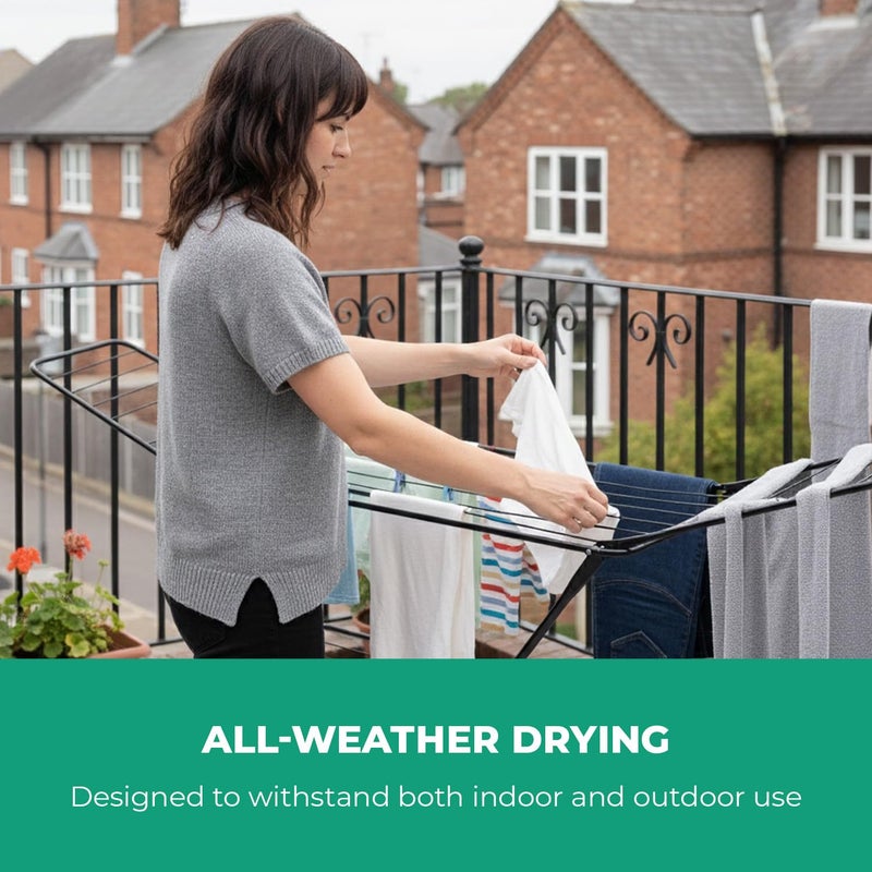 Lightweight And Easy Clothes Dryer, Silver - Image 3
