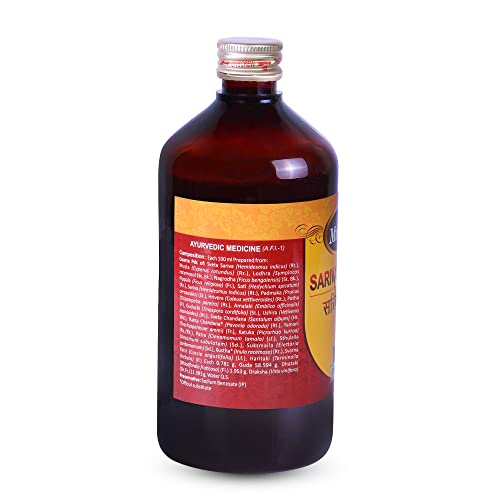 Multani Sarivadyasava Syrup | Ayurvedic Blood Purifier, For Skin Disease, Carbuncle,Fistula, Gout & Inflammation | Reduces Skin Disorders & Infections Acne, Pimples - 450 Ml - Image 3