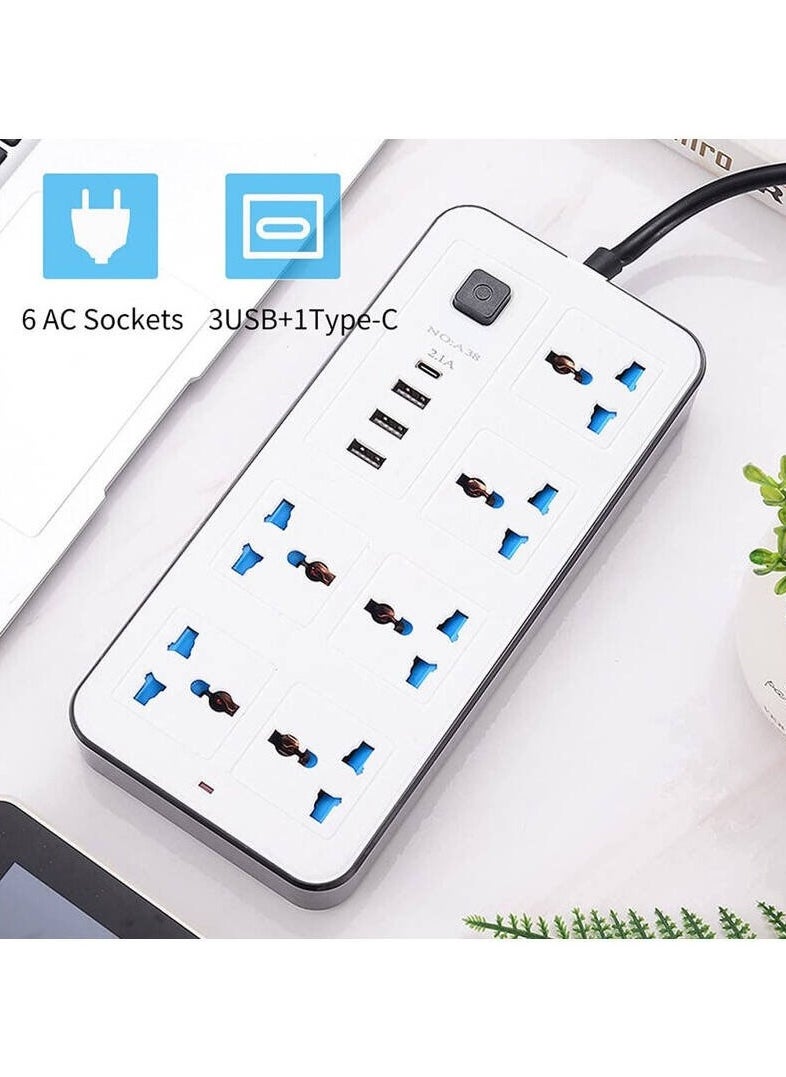 Generic Multipurpose Extension Socket with 6 Surge Protected Socket 2000W 3 Type A Ports and 1 PD Port  - Image 5