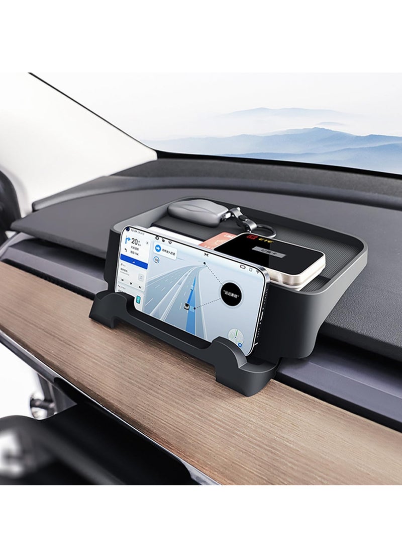 SYOSI For Tesla Model 3 Y Instrument Panel Tray Organizers Phone Holder, for Tesla Model Y/3 Storage Organizer Tray Box, Tesla Model 3 Model Y Accessories Sunglasses Holder Case - Image 1