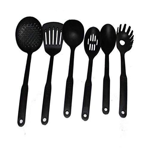 HARIHOME Enterprise Nylon HeatResistant Nonstick Spoon Kitchen Cooking Utensil Tools Black - Image 2