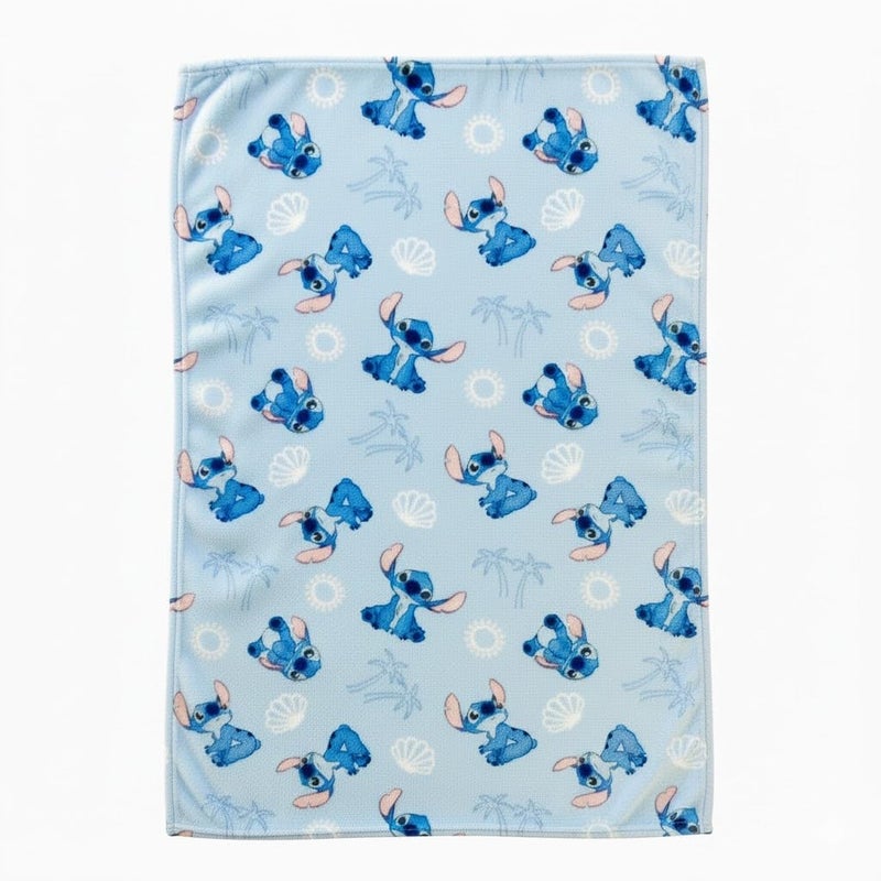 Cudlie Stitch Blanket | Lilo & Stitch Baby Blanket | Stich's Fleece Throw | Lilo & Stich's Newborn Blankets | 30" X 40" | Blue | Officially Licensed - Image 1