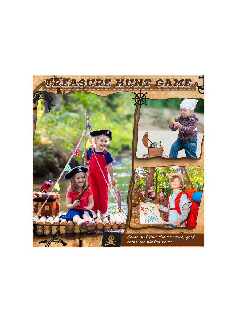 300 Pcs Pirate Gold Coins - Plastic Doubloons for Kids' Play, Treasure Chest Games, Party Bag Stuffers, Stage Props in Gold, Silver, and Bronze (Irregular) - Image 4