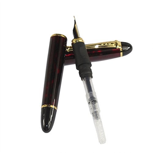 Gullor Jinhao 450 Normal nib Fountain Pen Dark red with 5 color Ink Cartridges - Image 4