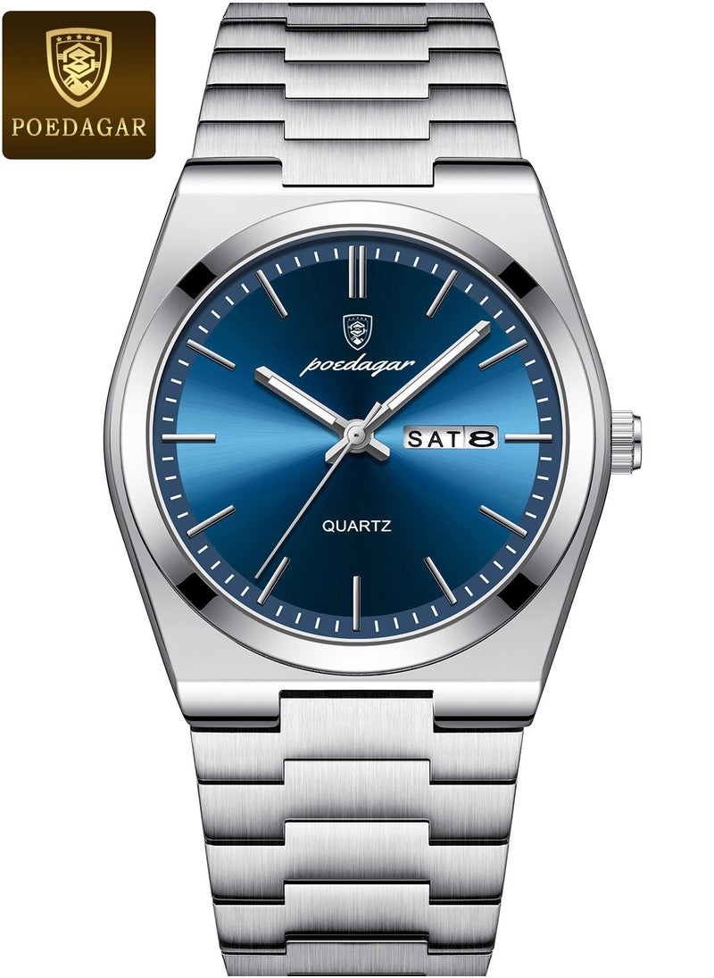 POEDAGAR Man Watch,Waterproof Luminous Men's Watch Quartz-40mm  - Image 1