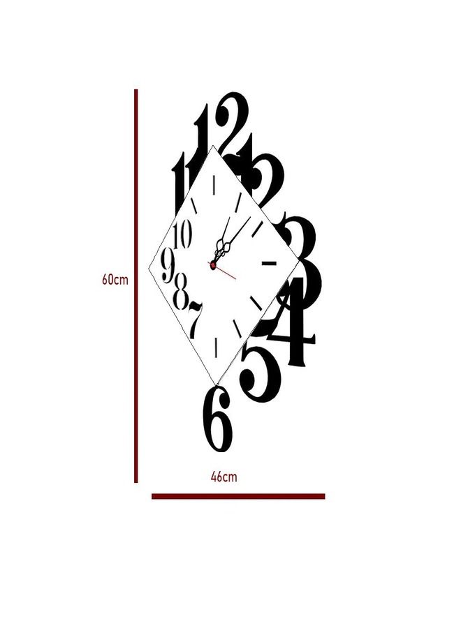 WALL BEAUTY Acrylic Wall Clock Battery Operated Silent Pendulum Hanging Clocks Irregular Digital Design Wall Decor For Living Room Bedroom Kitchen Office - Image 4