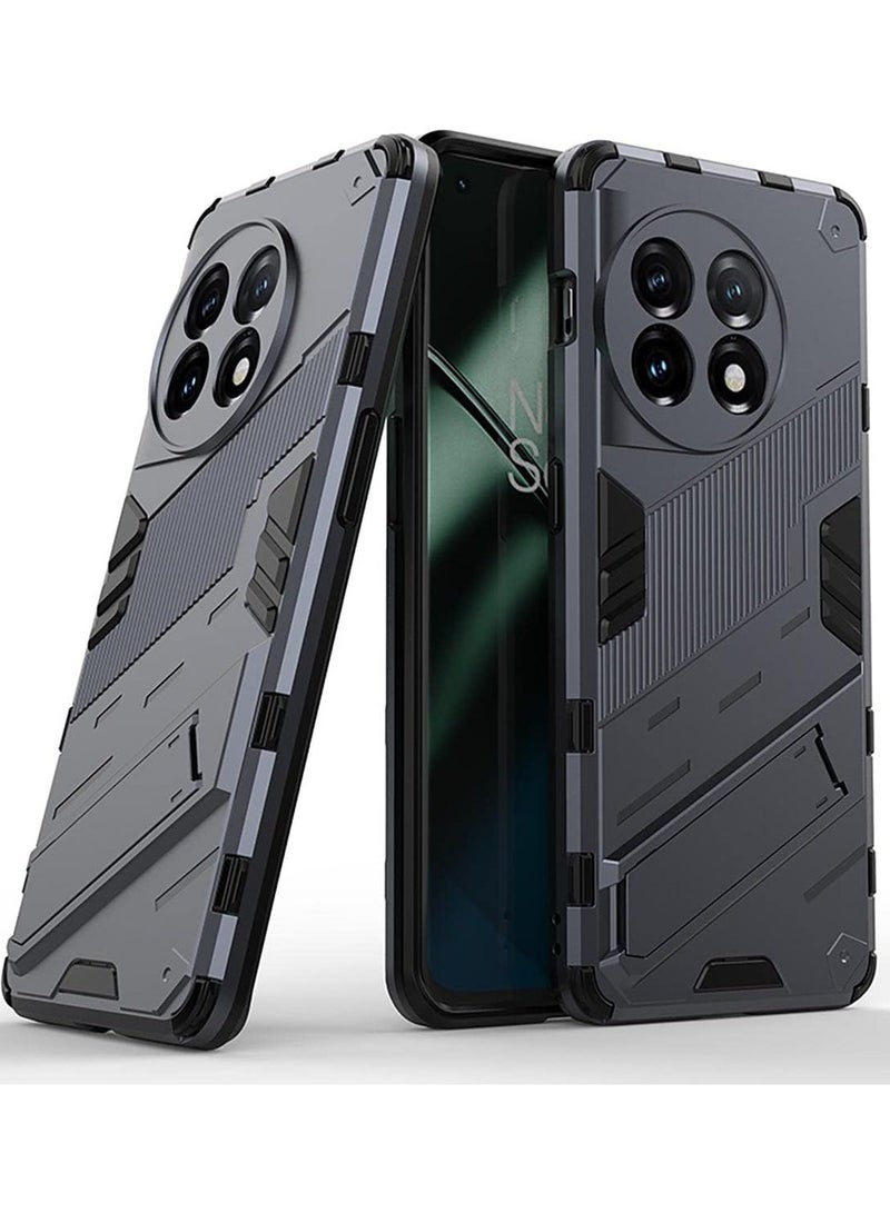AROAQ Case for OnePlus 11 5G, Ultra Thin Shockproof Armor Protective Silicone TPU Cover with Hidden Bracket, Premium Hard PC Durable Cover - Image 1